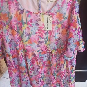 Colorful Floral Blouse by Southern Stitch